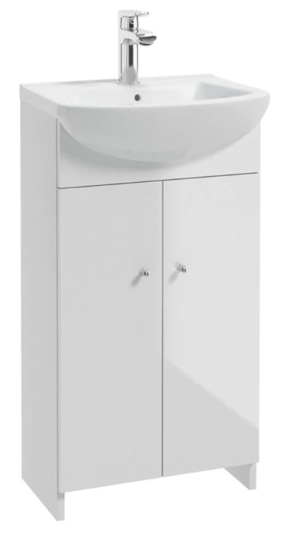 Szafka z umywalką VENUS 45 CM 2D0S 0NB DSM L1569 biały połysk